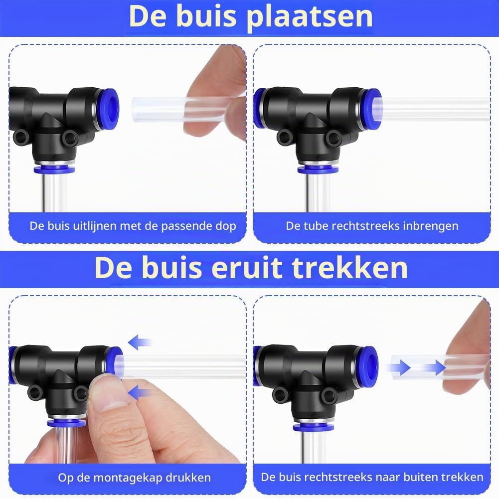 Thumbnail 4 de AOOWU 5023225 pneumatische push-in-koppelingenset, 24-delig, 8 mm