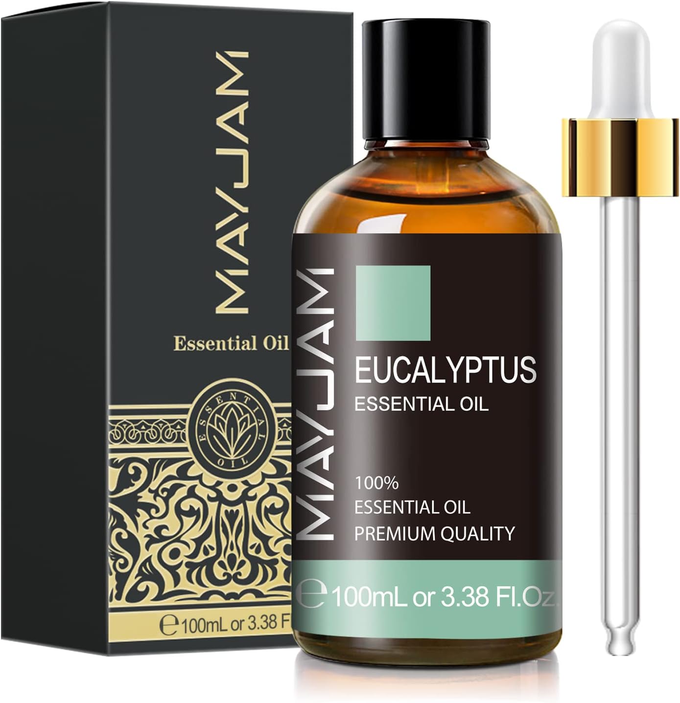 MAYJAM Eucalyptus Essential Oil, 3.38 fl oz: Pure, Versatile Diffuser and Care Oil