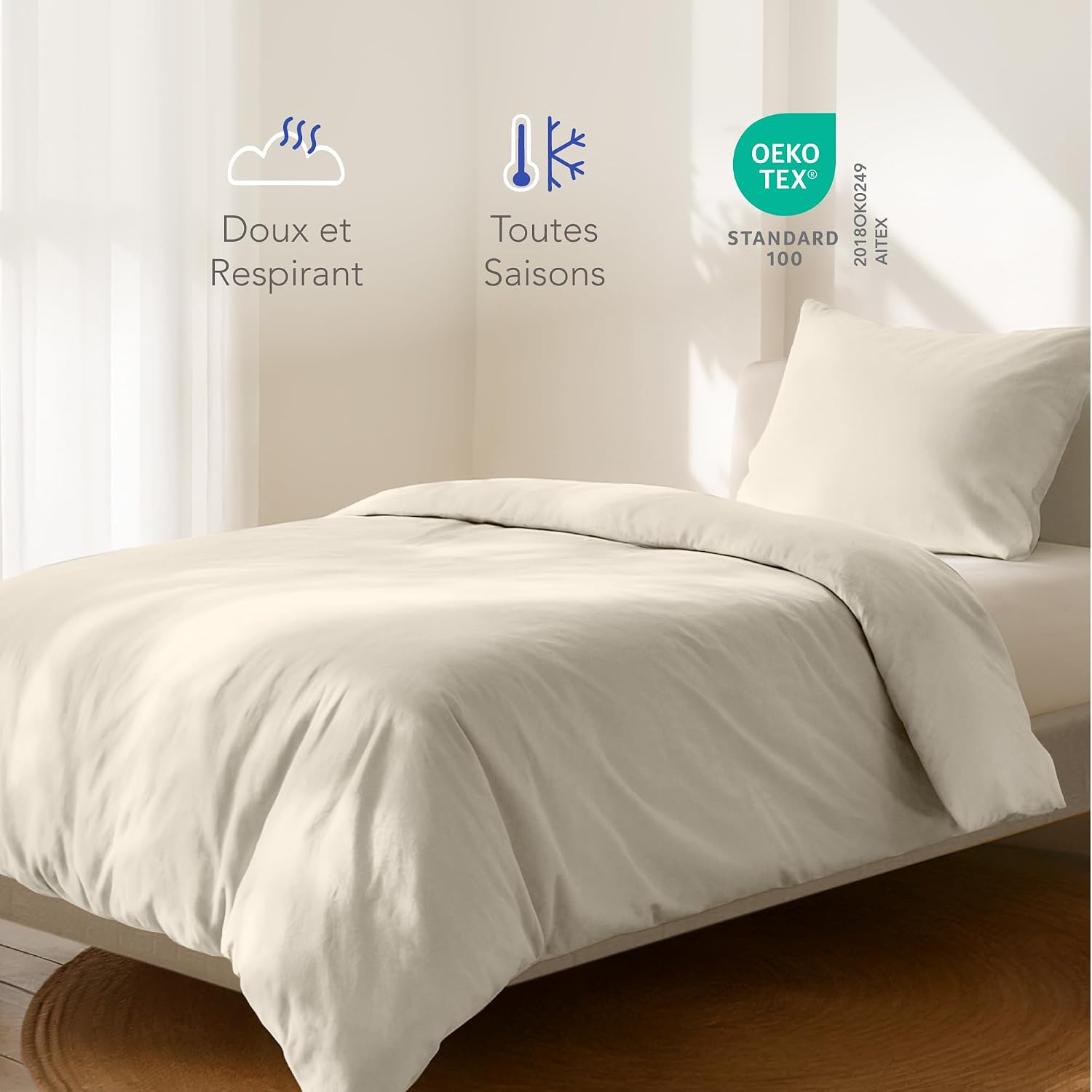 Detalle 2 de Dreamzie Housse de couette satin 135x200