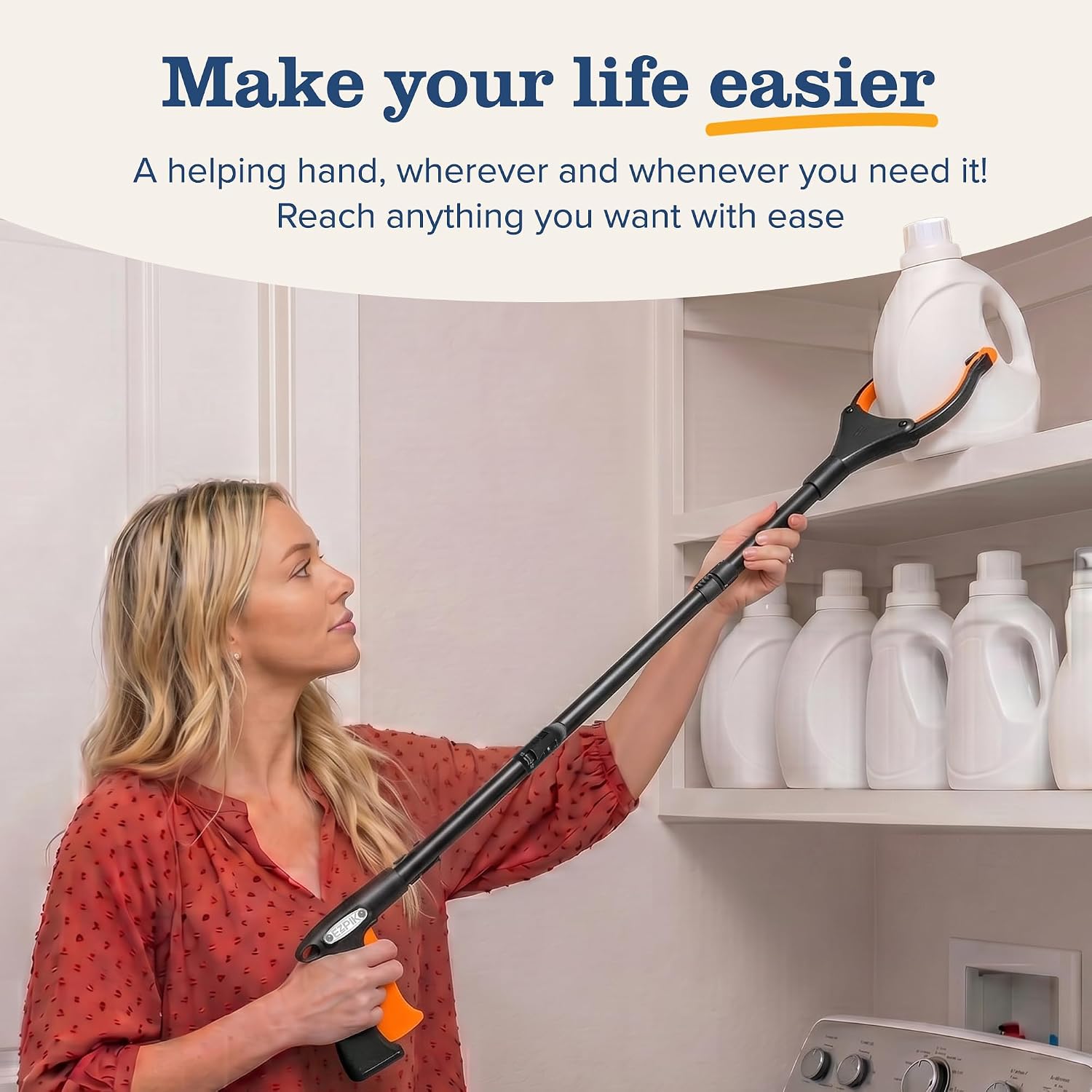 Detalle de EZPIK Classic EZ401-B 40-Inch Folding Grabber Reacher, 360° Head, Dual Magnets, 2-Pack
