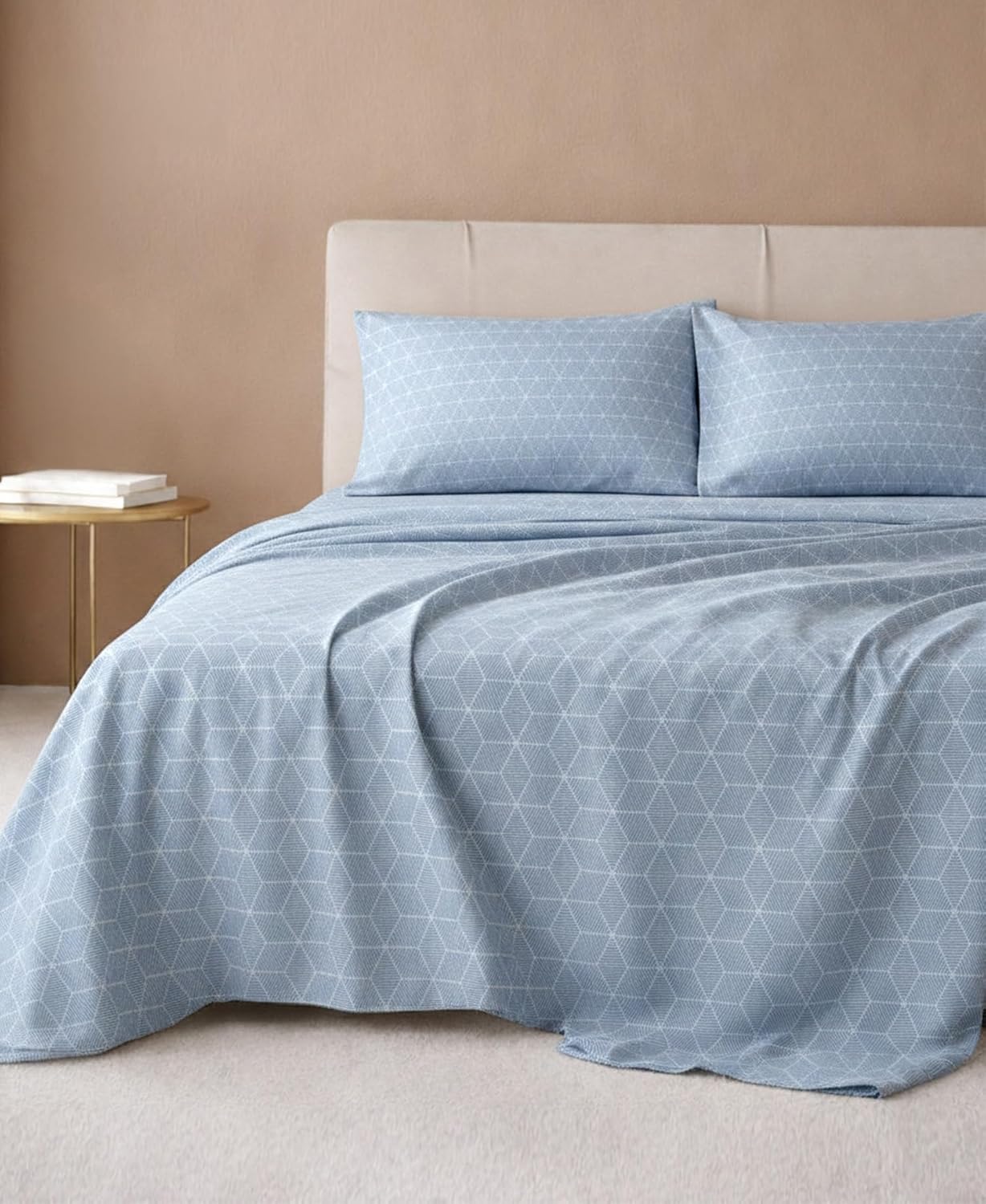 Detalle de California Design Den 840307135223 California King Sheets, Geo Urban Print, 600 TC