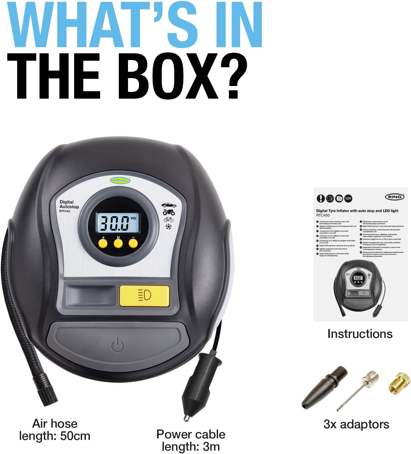 Thumbnail 1 de RING TYREINFLATE 450 digital tyre inflator