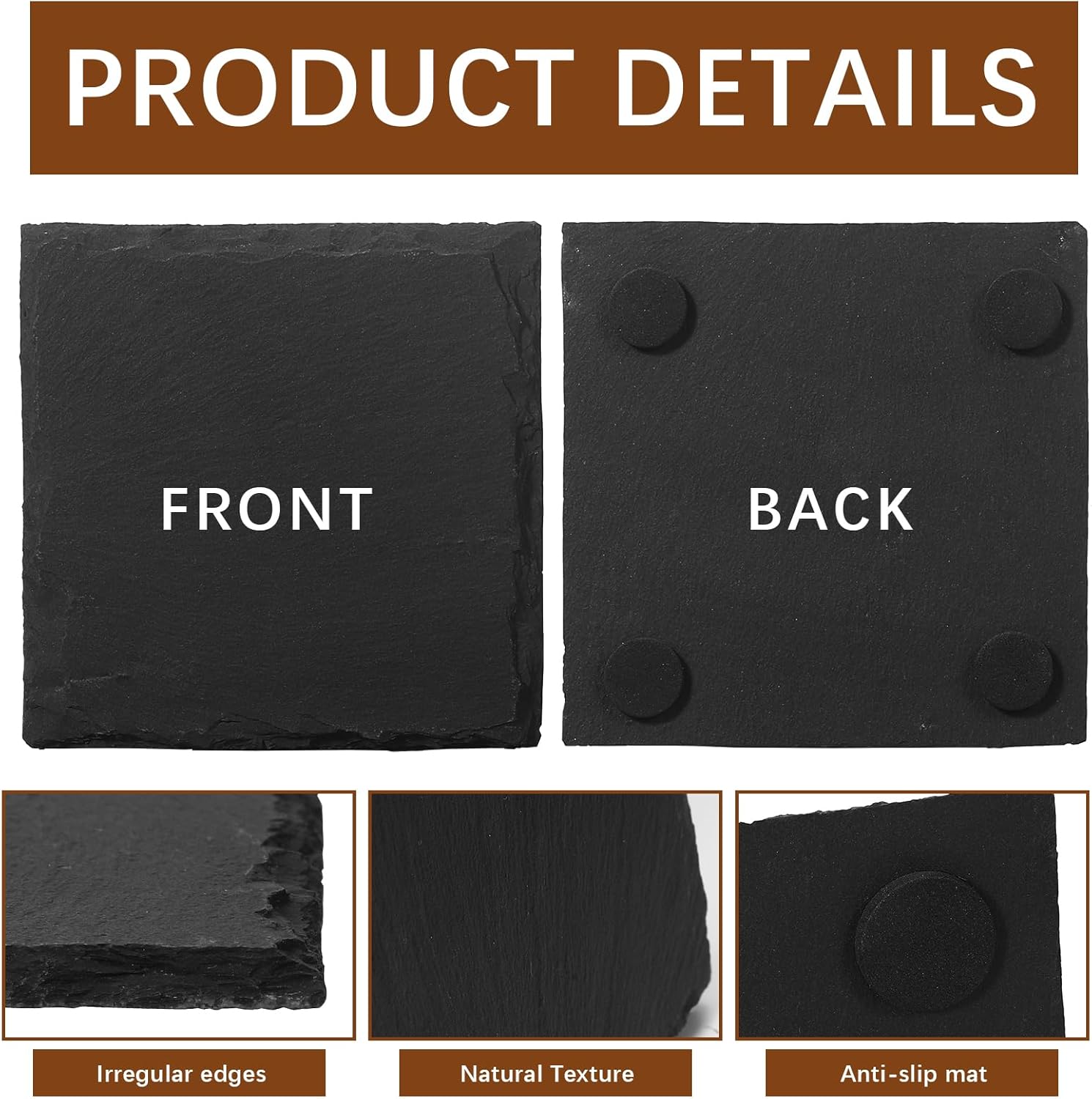 Thumbnail 2 de DASSNANE 60 PCS Slate Coasters