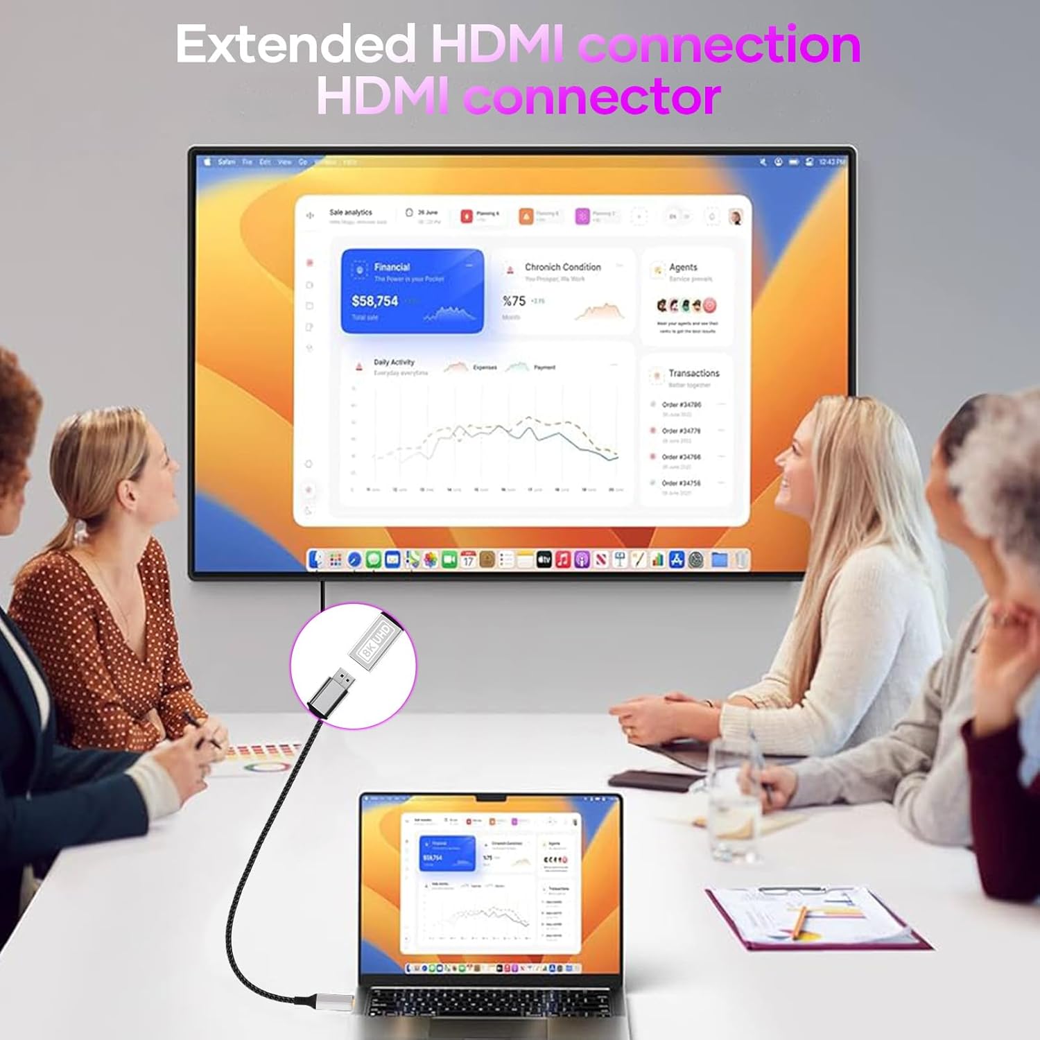 Thumbnail 5 de Sewowibo HDMI Extender 1M cable 48Gbps