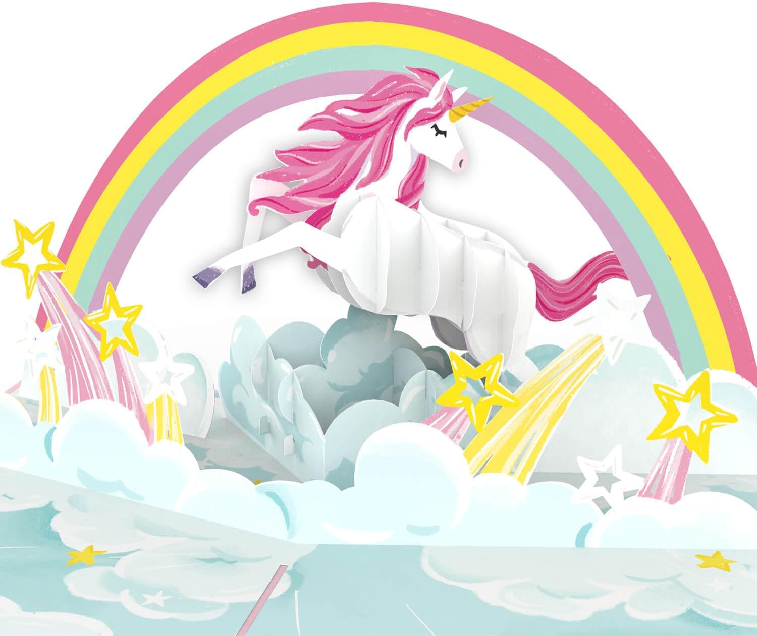 Thumbnail 4 de papercrush® Carte pop-up Train d’anniversaire 3D pour enfant (garçon ou fille) – carte de vœux avec locomotive arc-en-ciel