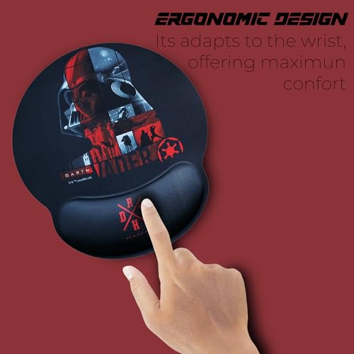 Detalle 2 de WONDEE Star Wars Alfombrilla ratón ergonómica ⌨