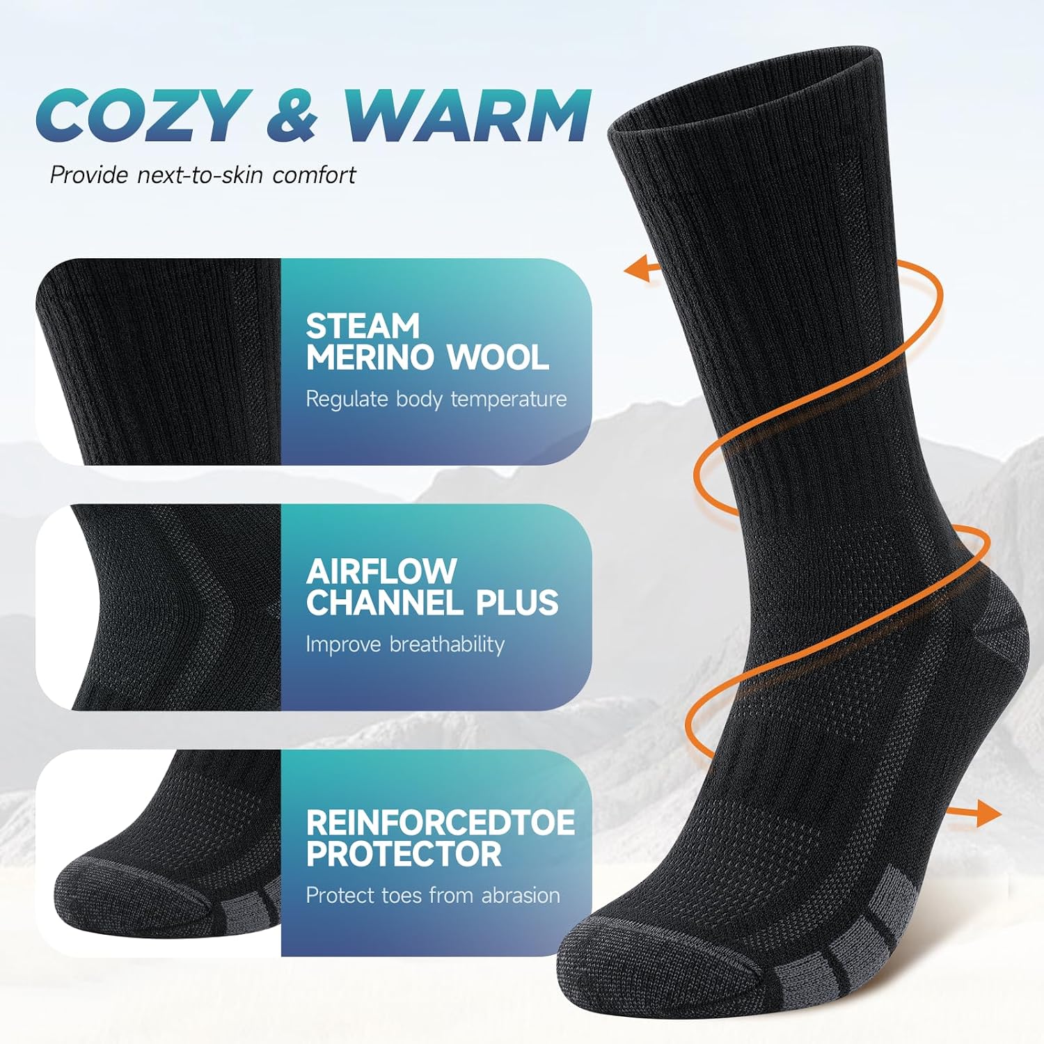 Detalle 2 de TANSTC Merino Socken Herren 3 Paar