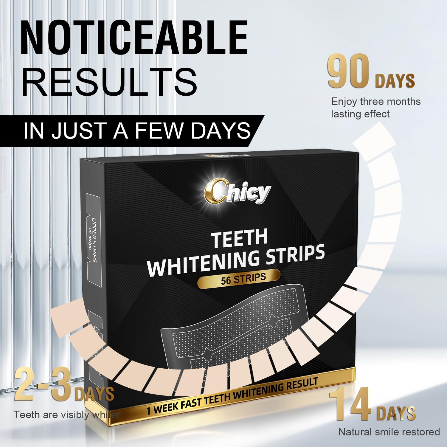 Thumbnail 4 de Teeth Whitening Strip for Sensitive Teeth – 56 Strips (28 Treatments) | Non-Slip, Fast Results