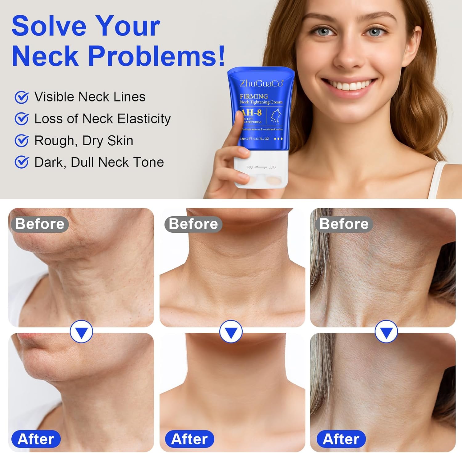 Detalle 2 de Crema Reafirmante para Cuello AH-8 4 semanas