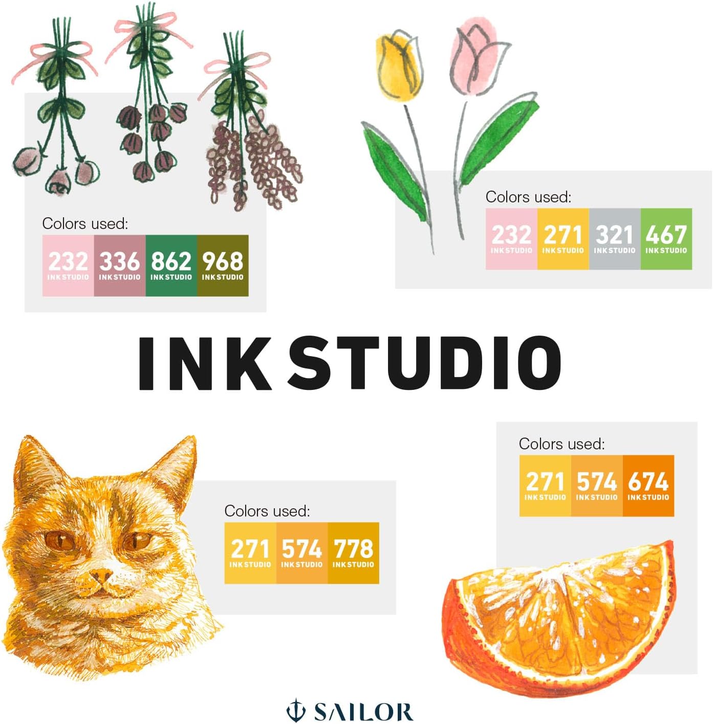 Thumbnail 6 de セーラー万年筆 13-1300-930 INK STUDIO 万年筆用ボトルインク 染料 レッド 20ml