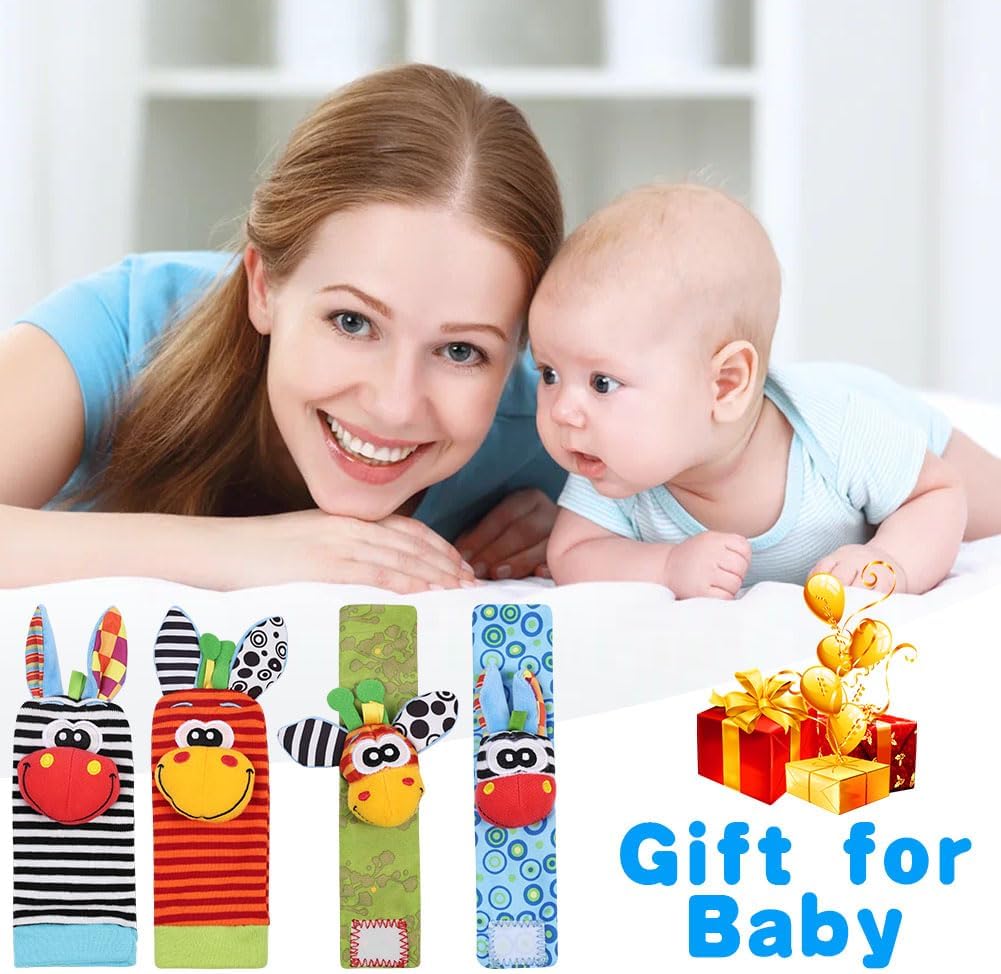 Thumbnail 5 de HAGOT Calzini Sonaglio Neonato: sonaglio da polso e caviglia per stimolare il bimbo da 0 a 12 mesi