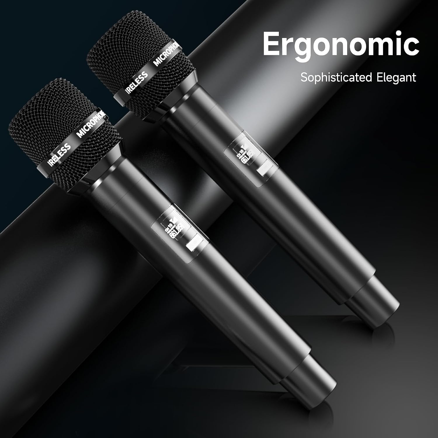 Detalle 2 de ECHOMUSSY G59S Wireless Microphone System, 2 Handheld Mics, 2.4GHz