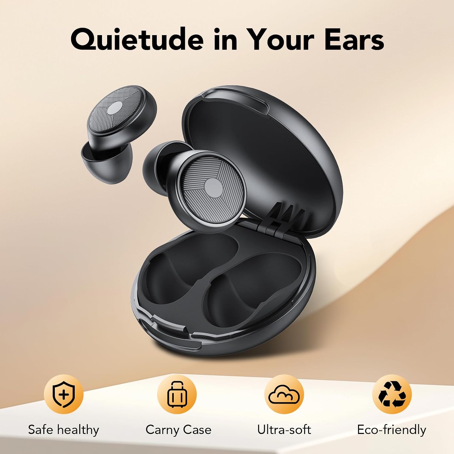 Detalle 2 de taopodo Silicone Earplugs for Sleep, Study and Travel, 8 Tip Sizes