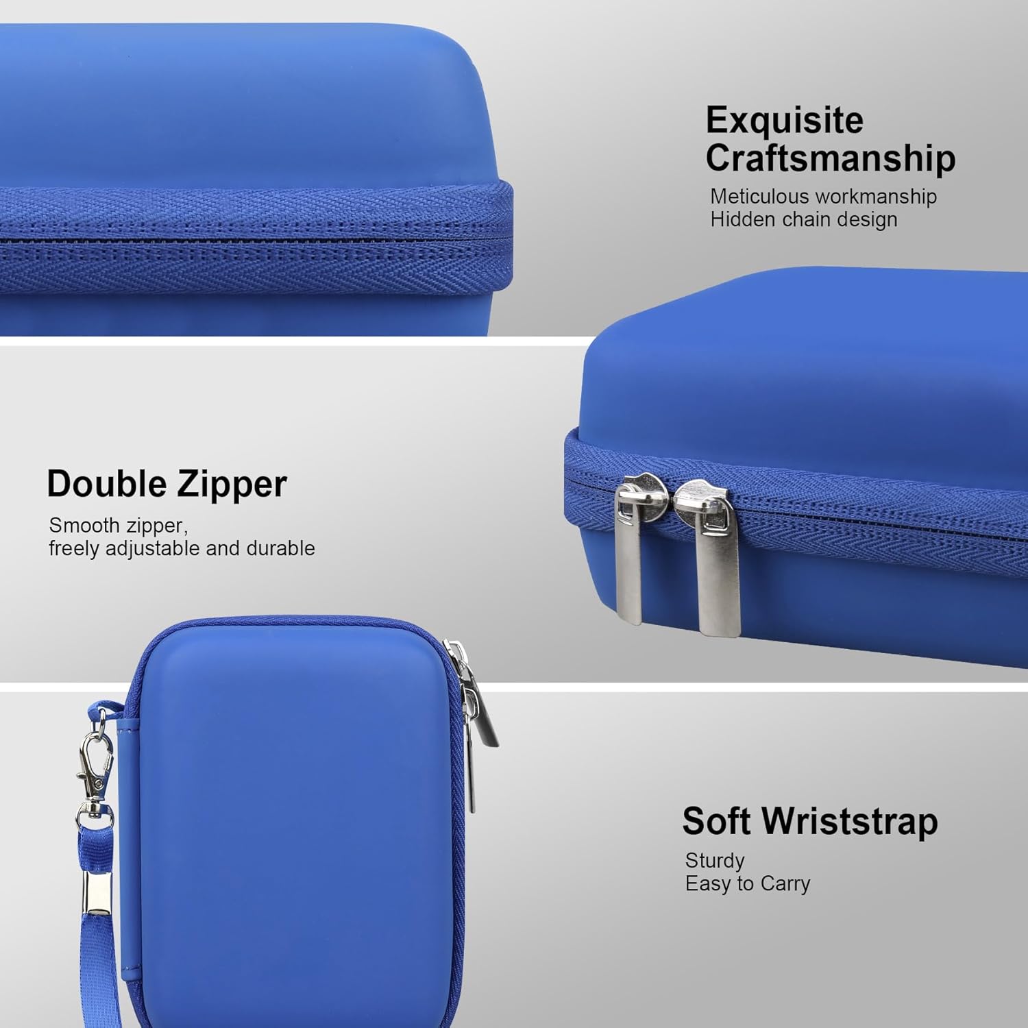 Detalle de RAIALL Carrying Case for Canon IXUS 185/285 and Sony Cybershot W830 – Blue