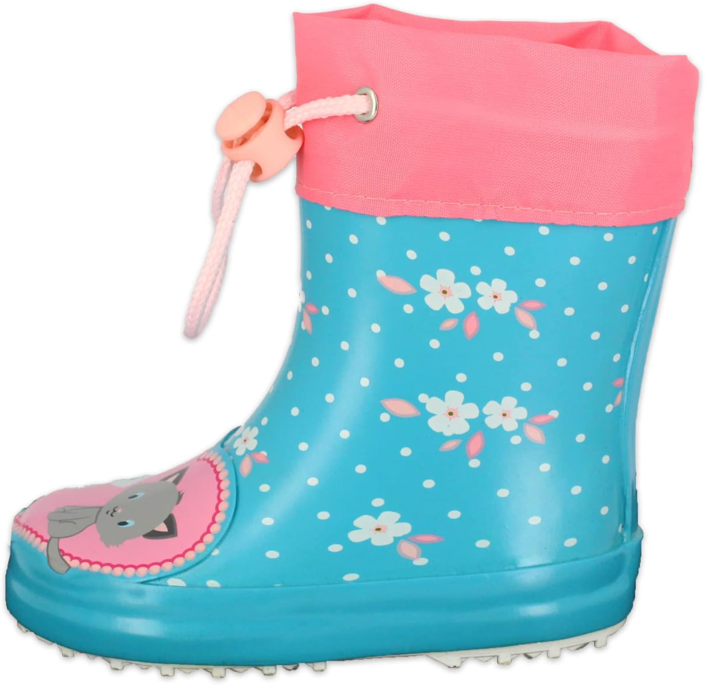 Detalle de Beck Mädchen Kätzchen-4011Gummistiefel – hochwertige Naturkautschuk-Stiefel mit regulierbarer Stulpe, rutschfeste Sohle