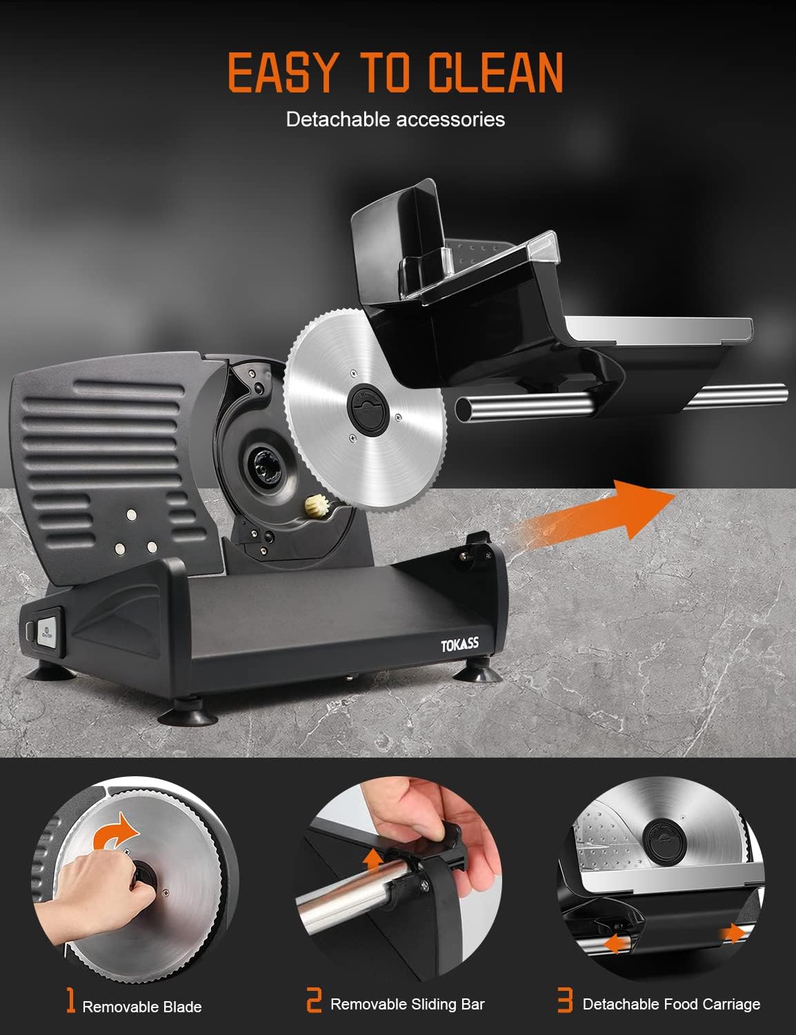 Detalle de TOKASS Food Slicer, 200W