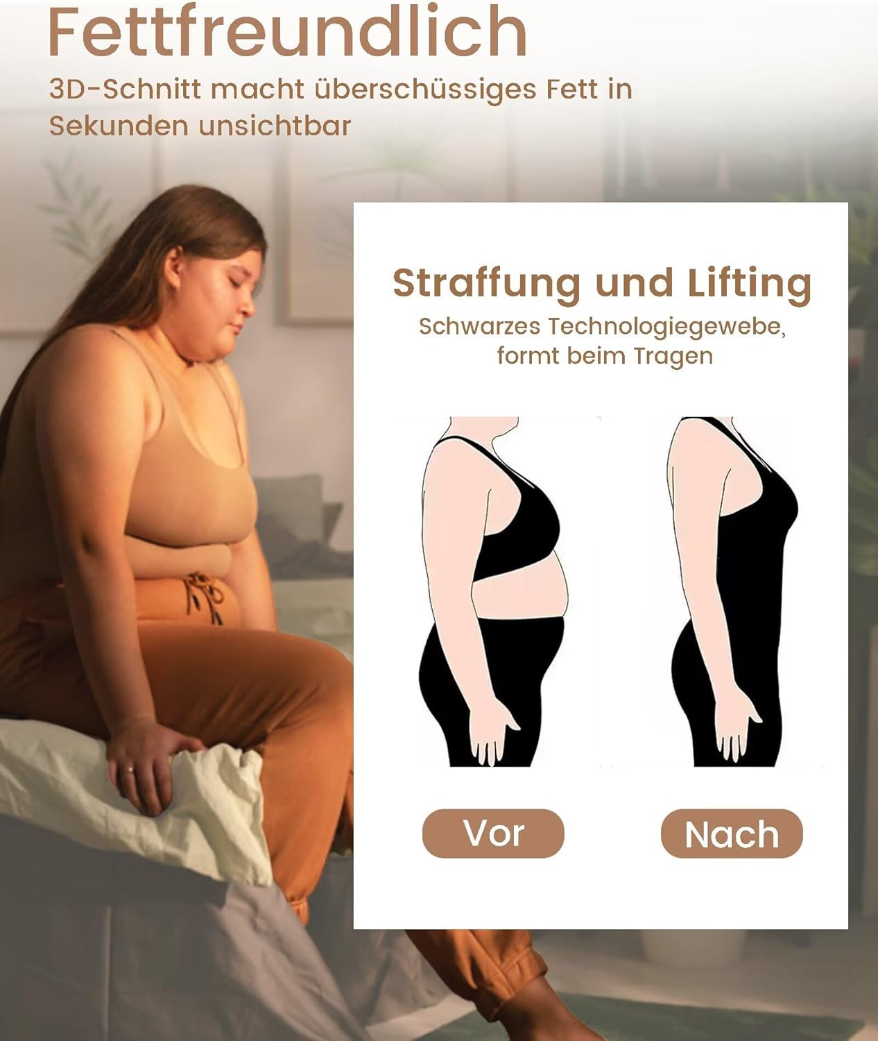 Thumbnail 3 de Missluck Shapewear Damen Body shaping Bauchweg Elegant Shaper Bodysuit mit Verstellbarer Schultergurt