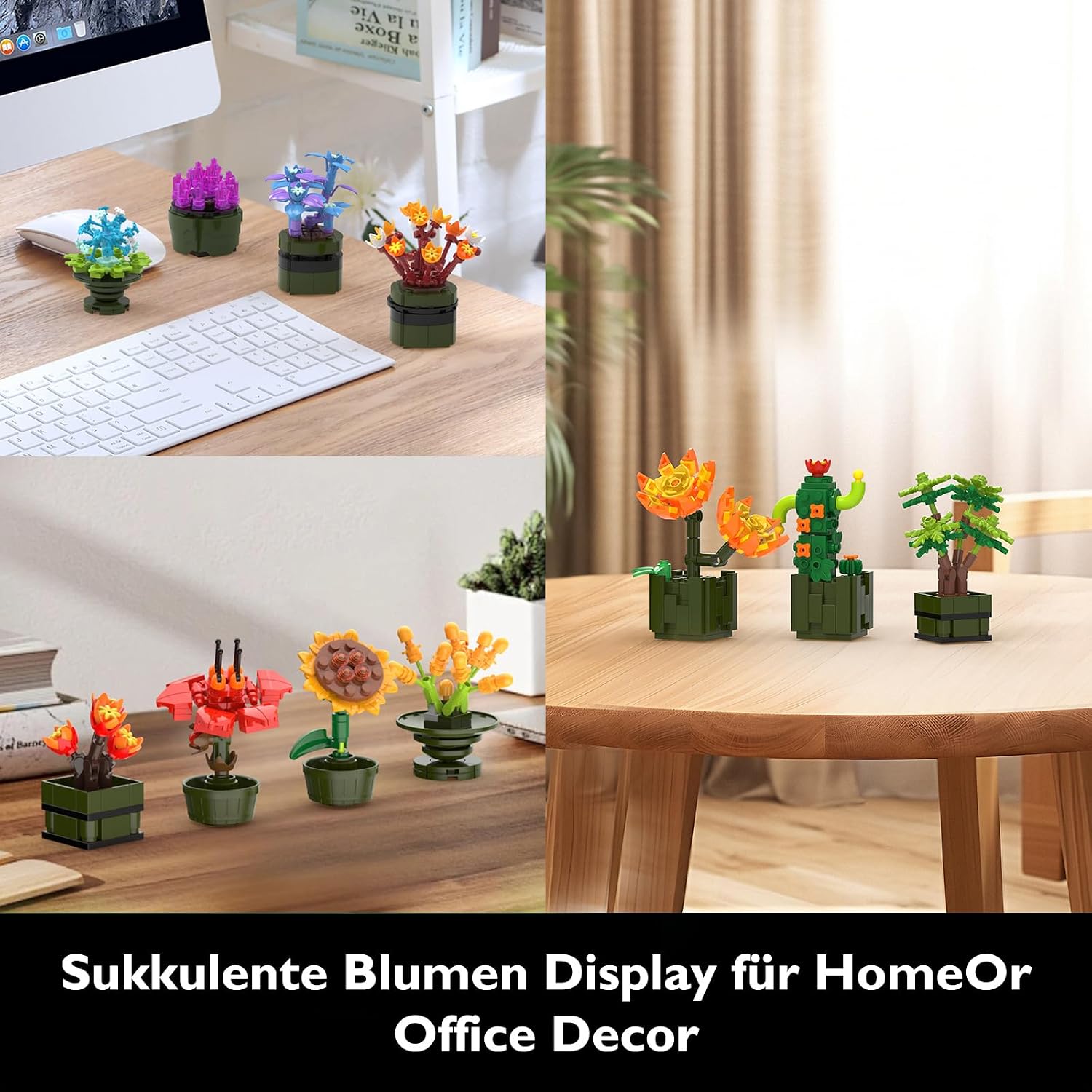 Detalle 2 de JMBricklayer 12er Sukkulenten Bausatz 🌵