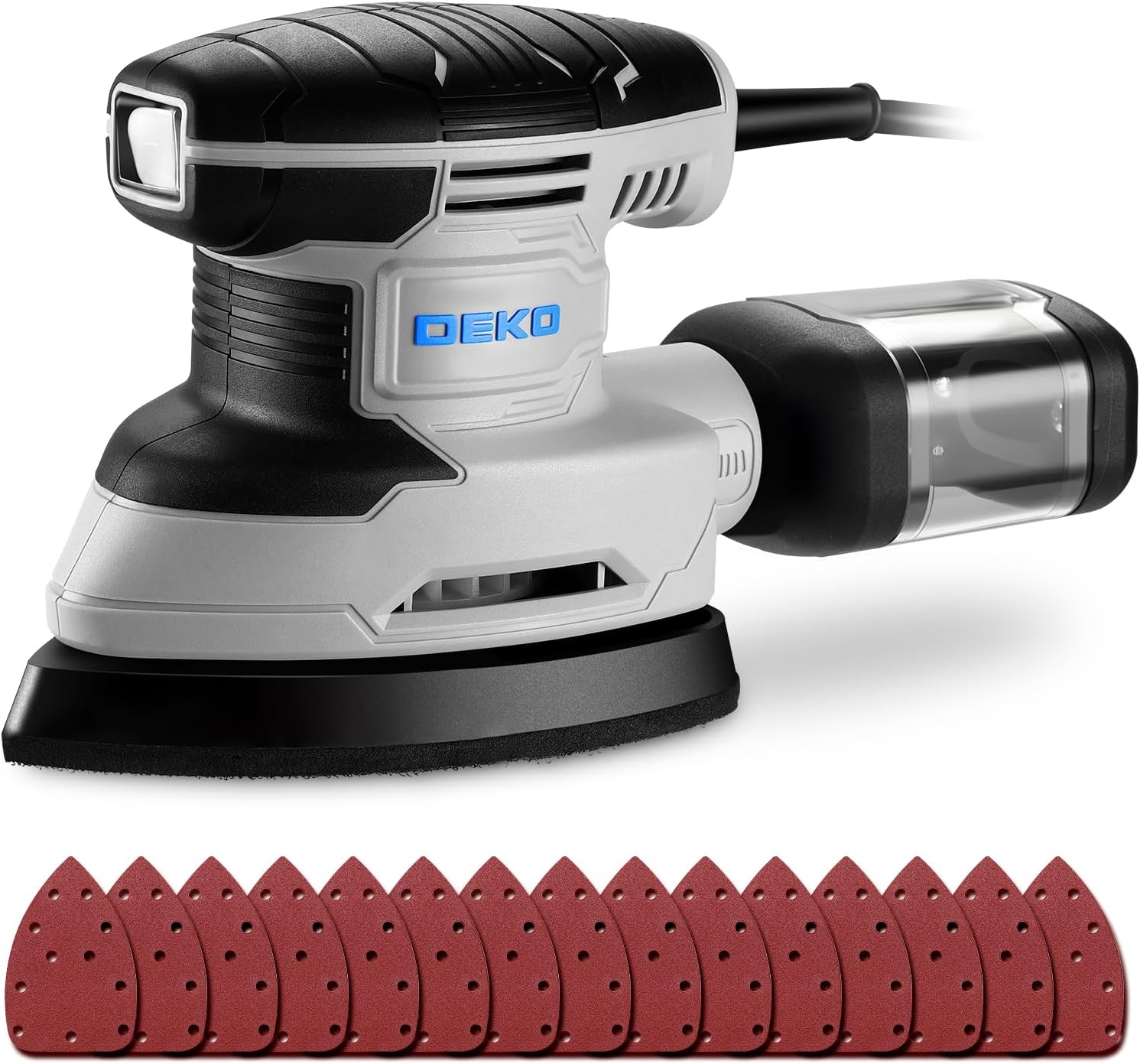 Detalle de DEKOPRO 180W Levigatrice Mouse Multifunzione: potenza, controllo e praticità per legno