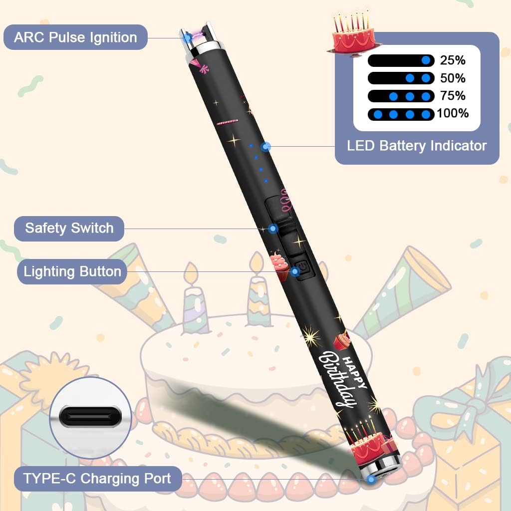 Thumbnail 2 de SUPRUS Arc USB Electric Lighter with LED Battery Display (Black) – Safe, Rechargeable Plasma Ignition