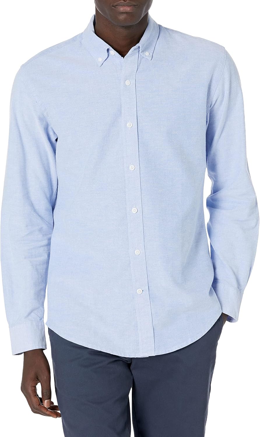 Detalle de Amazon Essentials Men's Regular-Fit Long-Sleeved Oxford Shirt