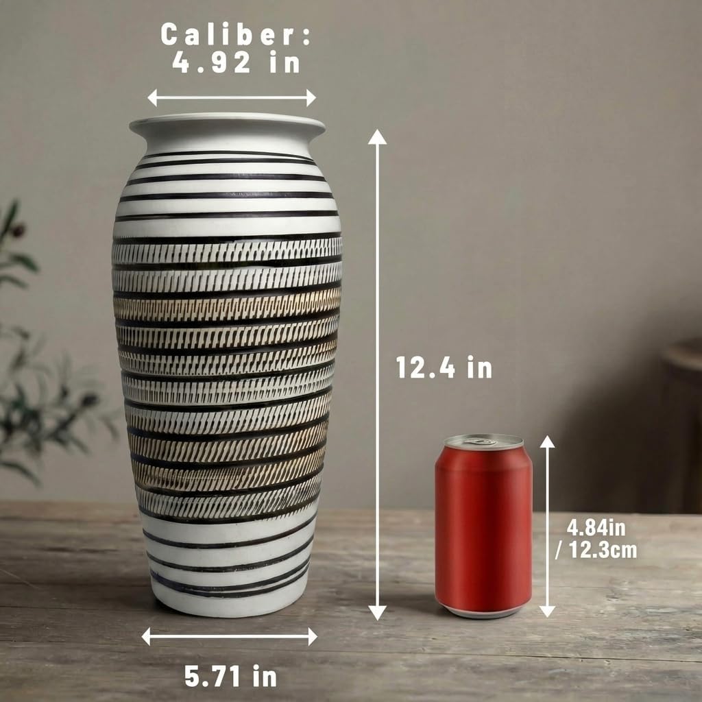Thumbnail 3 de KeyDeco Ceramic Vase, 12.5-Inch
