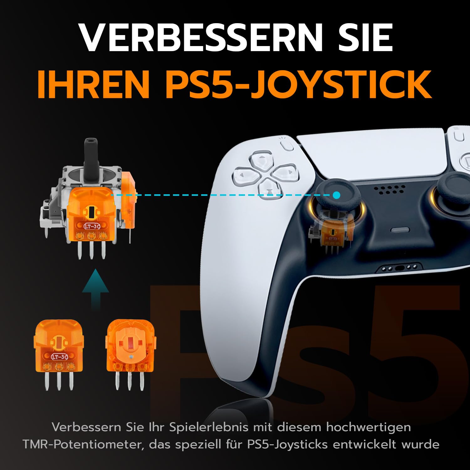 Thumbnail 1 de Mcbazel TMR Elektromagnetischer Trimmer Potentiometer Sensor für PS5 Controller – ALPS-Kompatibilität