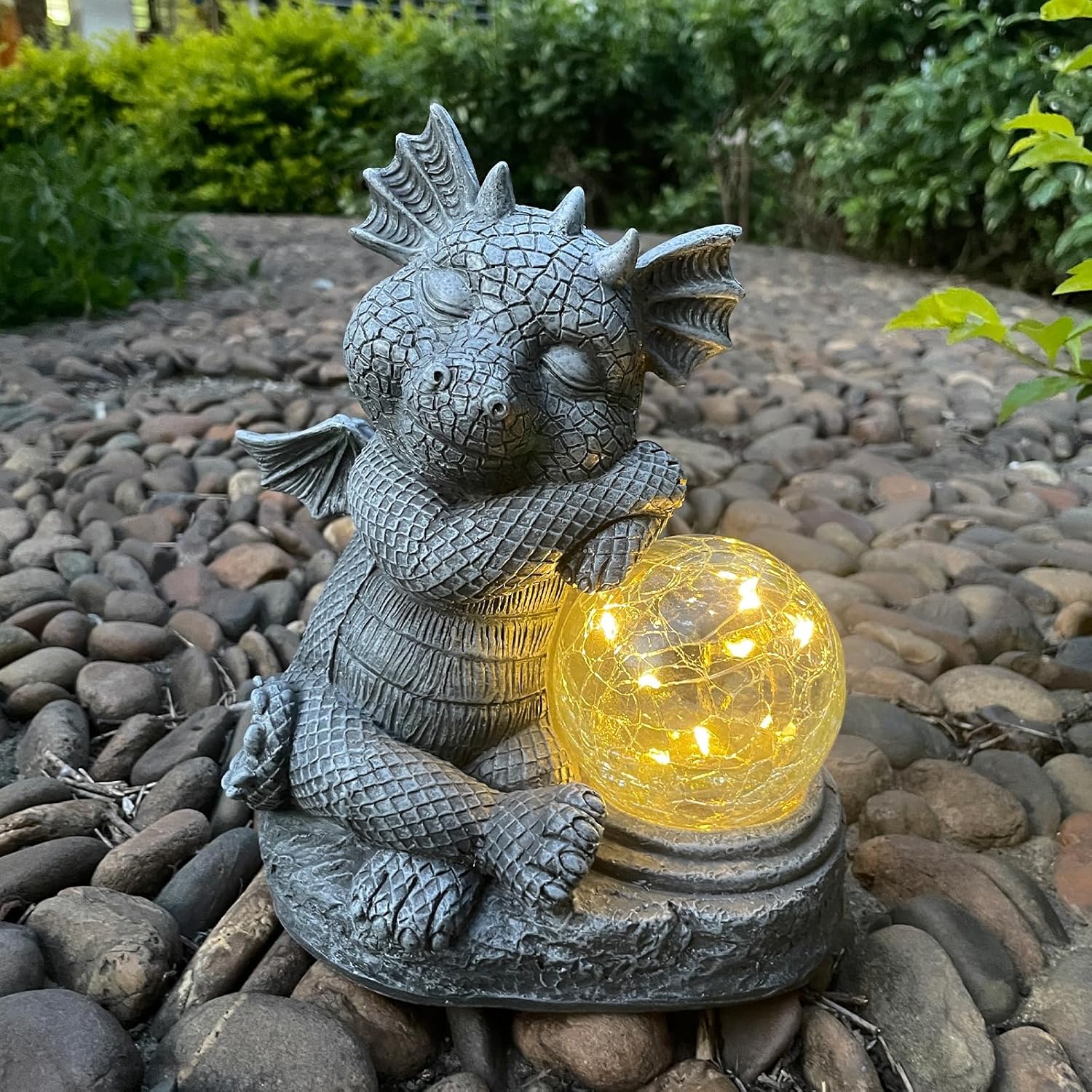 WNXURT Solar Turtle Garden Figurine with LED Lights 🐢