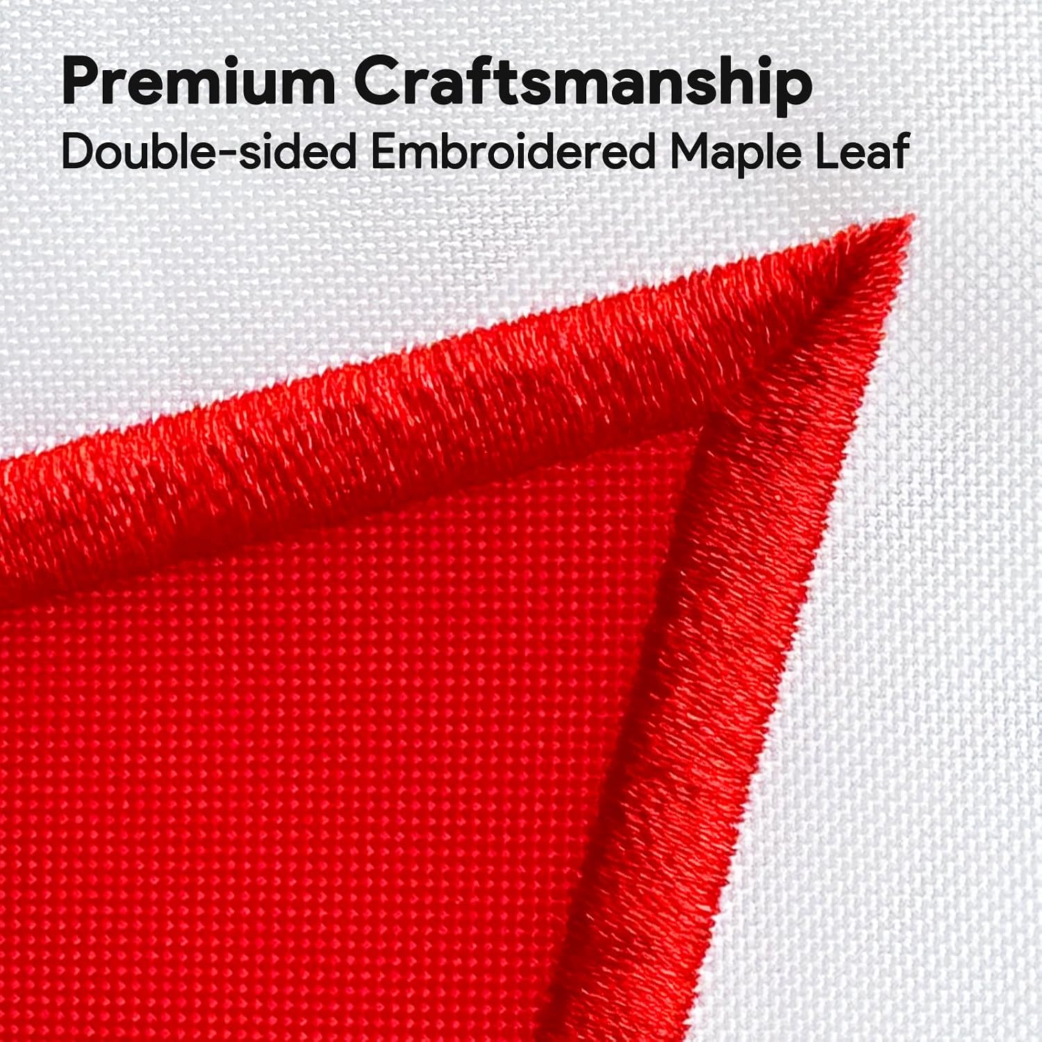 Thumbnail 4 de CGLEAM 3 x 5 ft Canadian Flag, 210D Oxford Nylon, Embroidered Maple Leaf