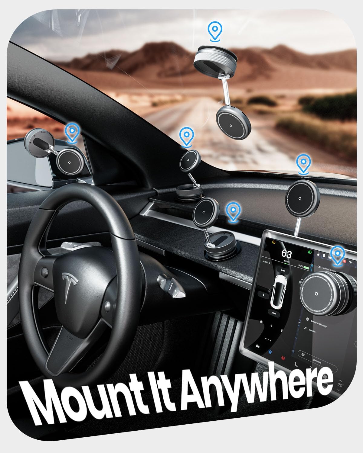 Thumbnail 5 de 2026 Upgraded 360° Vacuum Magnetic Car Phone Holder