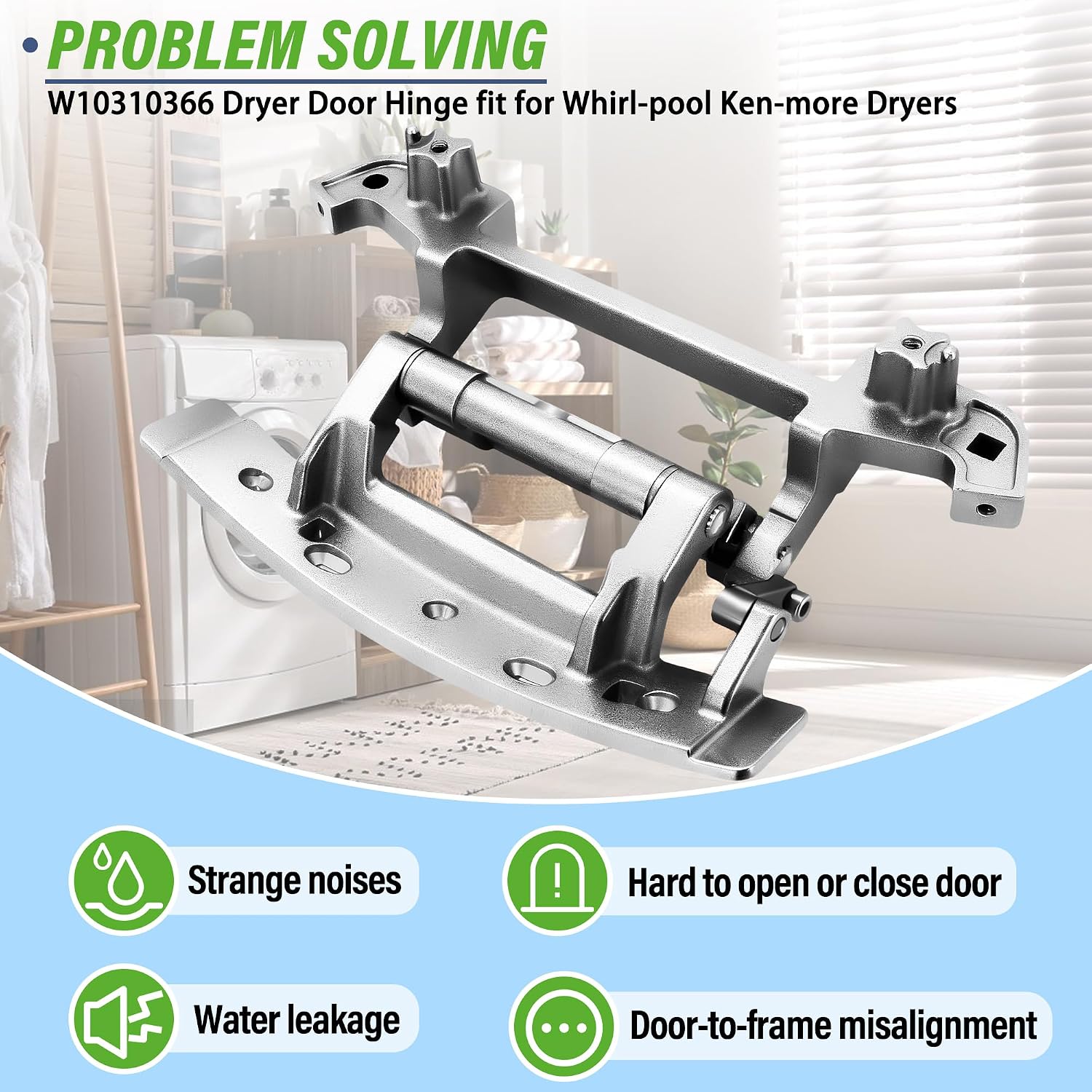 Thumbnail 2 de W10310366 Dryer Door Hinge for Select Whirlpool, Kenmore & Maytag Dryers
