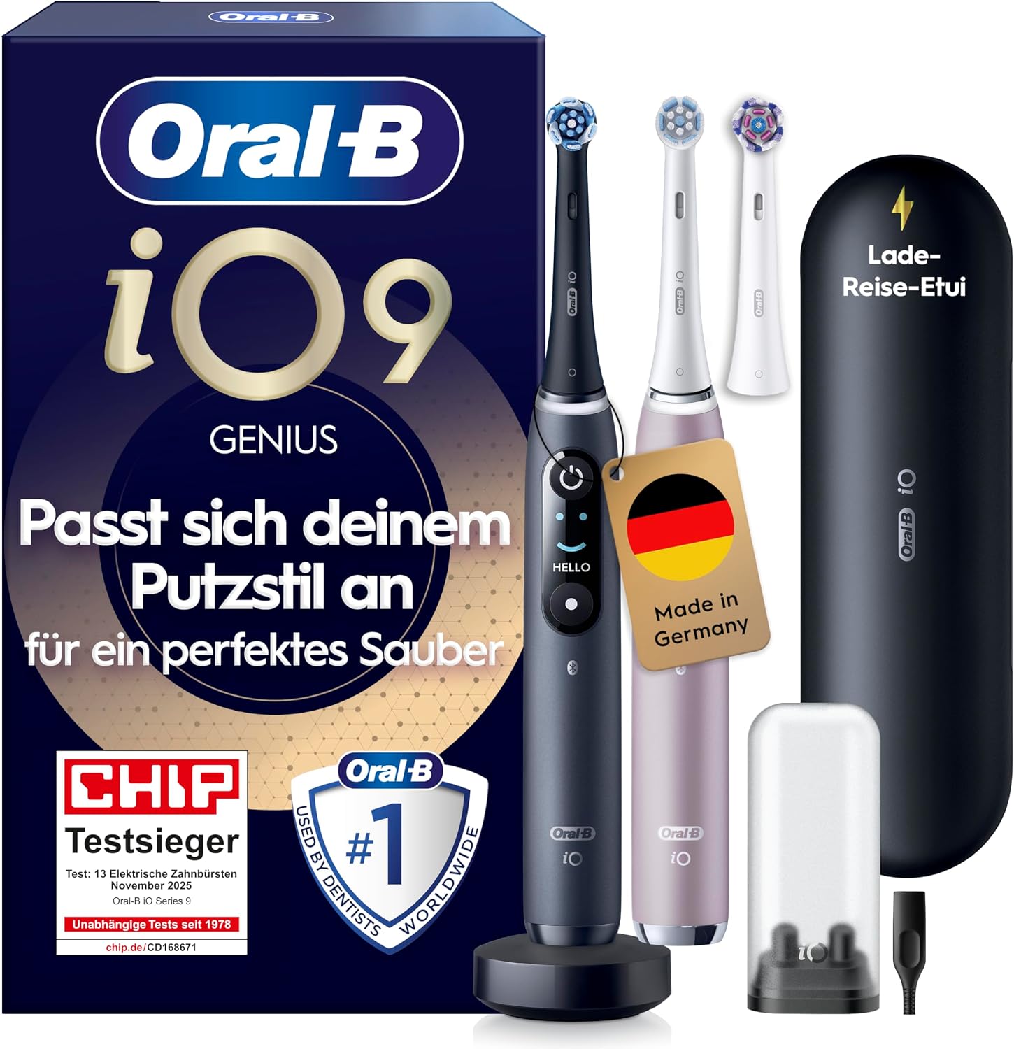 Detalle de Oral-B iO Series 9 Elektrische Zahnbürste Doppelpack