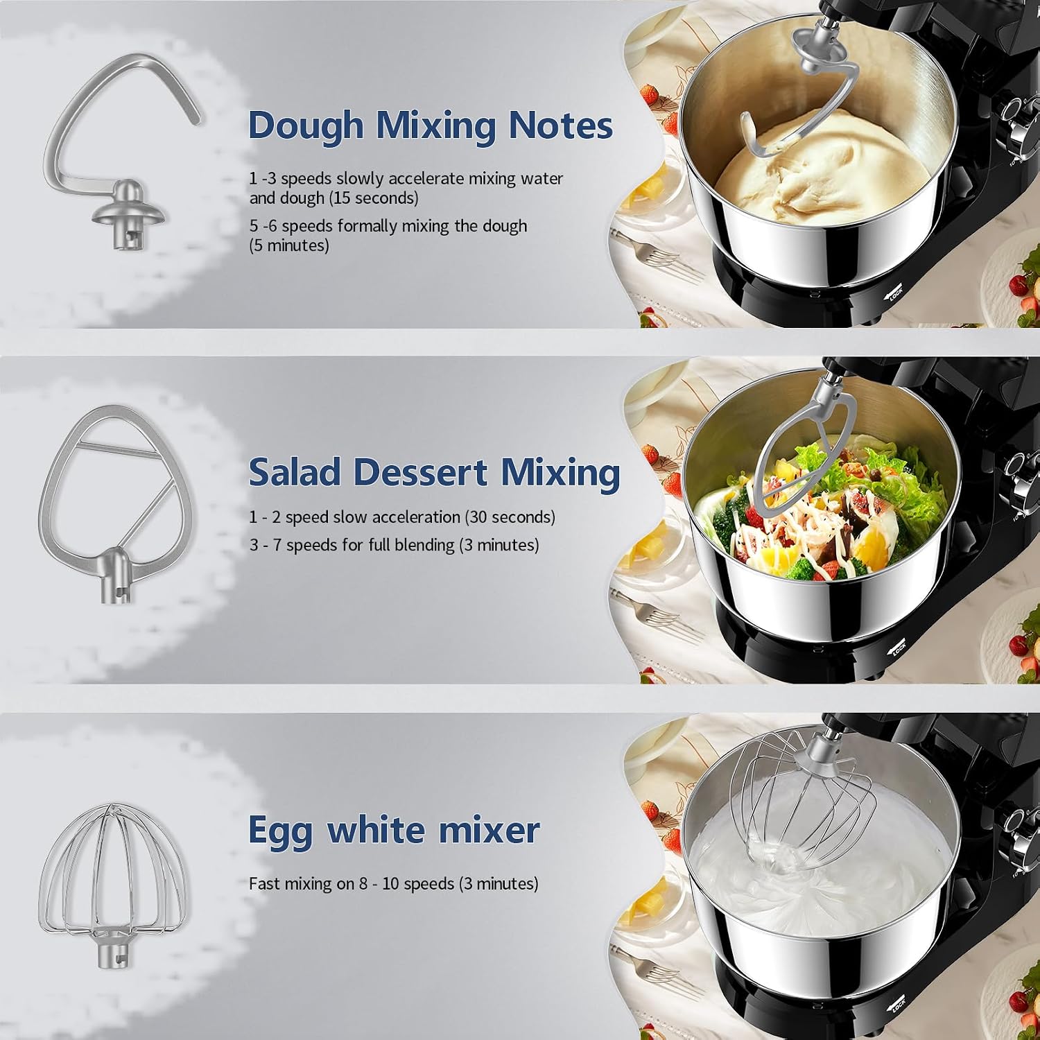 Detalle 2 de Vezzio Stand Mixer 1500W 10 speed 4.5L