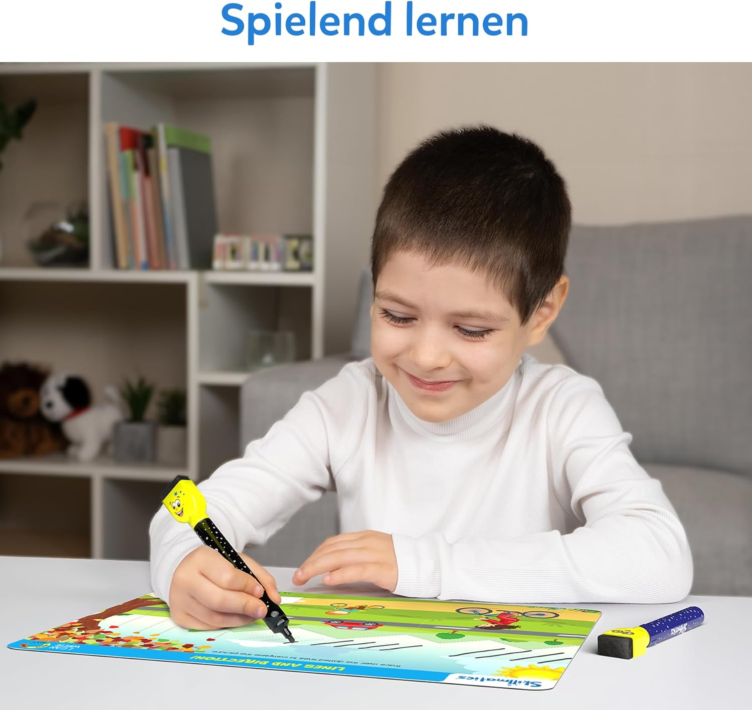 Detalle de Skillmatics Lernspiel – Ich kann schreiben: Wiederverwendbare Aktivitätsmatten für 3–6 Jahre