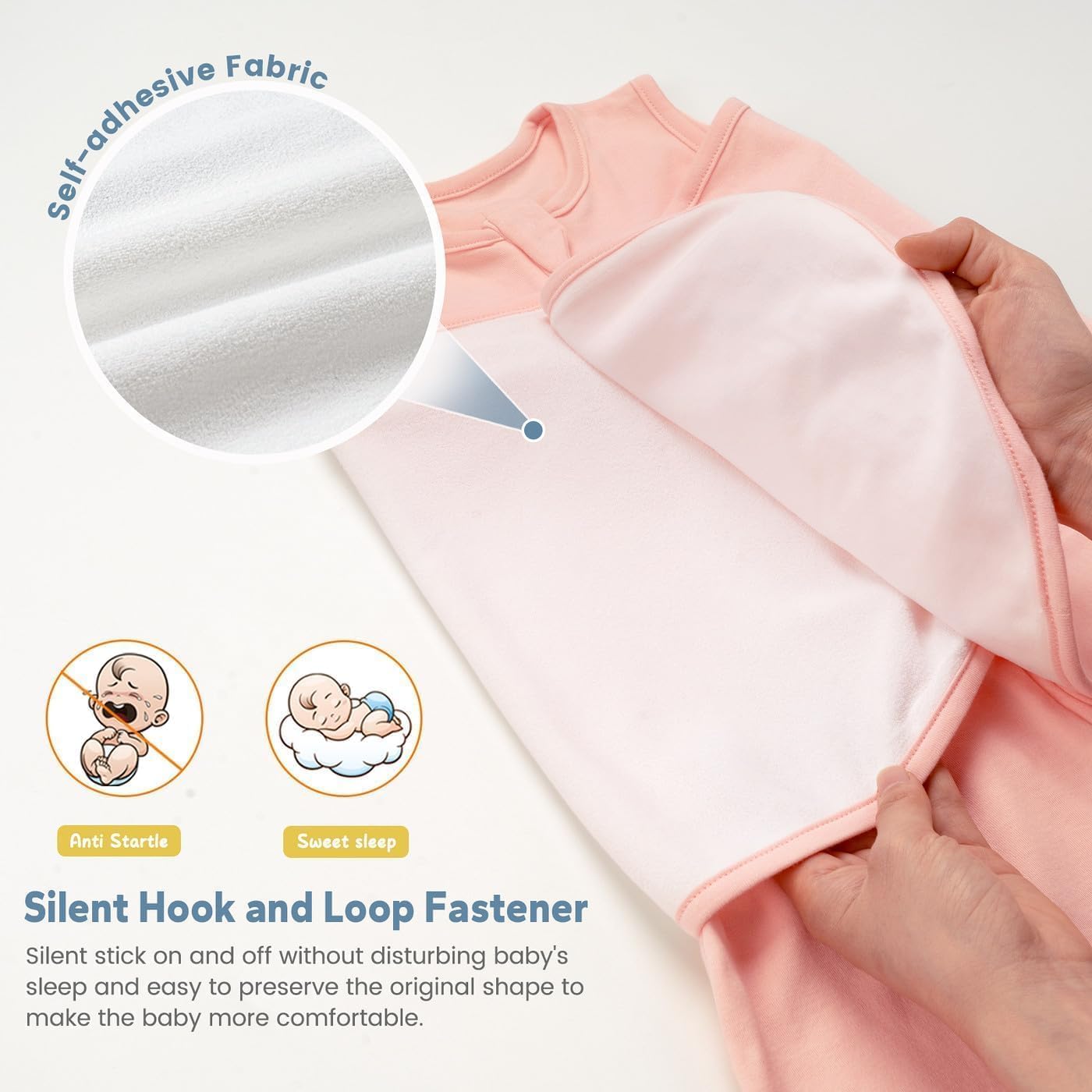 Thumbnail 2 de ZIGJOY Newborn Sleeping Bag 1.0 TOG (2 Pack) Cotton Swaddle Wrap 0–6 Months – Ocean & Pink