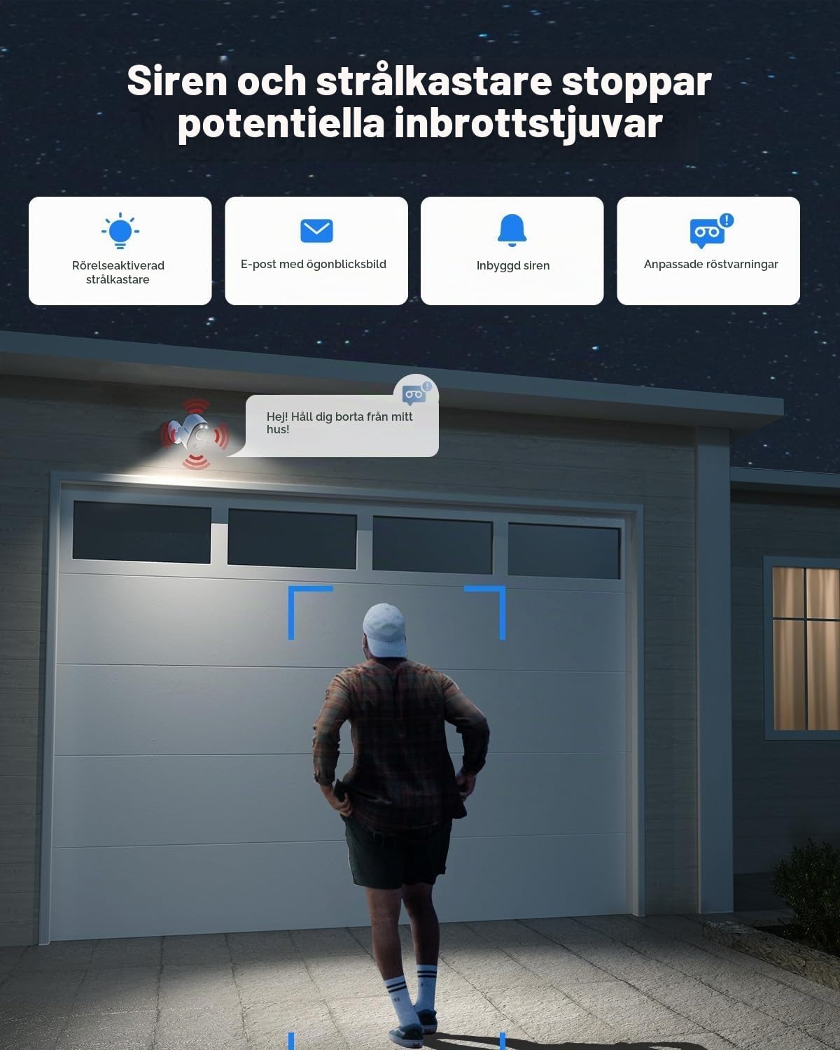 Detalle de REOLINK Argus 3 Pro – 4 MP utomhuskamera med strålkastare och tvåvägsljud
