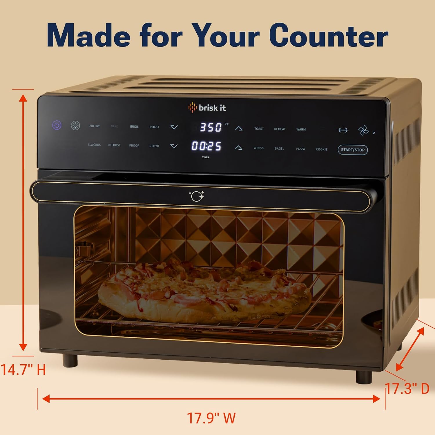 Thumbnail 6 de Brisk It Air Fryer Toaster Oven 32 QT