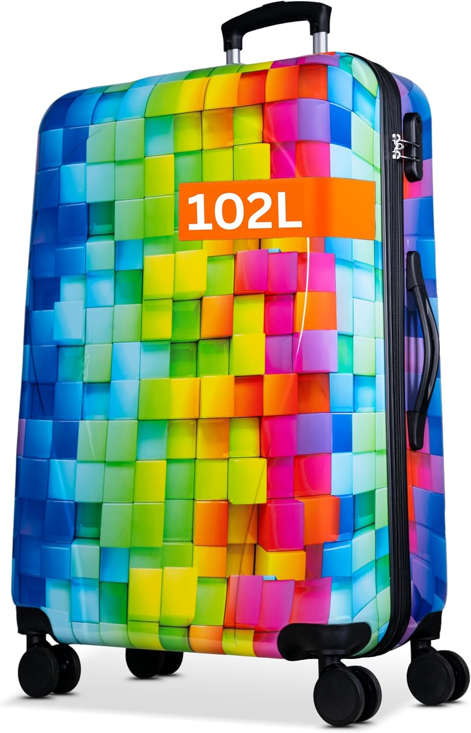 Detalle de NOWI Hartschalenkoffer XL Groß – 100L Volumen, 158 cm Gurtmaß, 8 Rollen, 360° drehbar