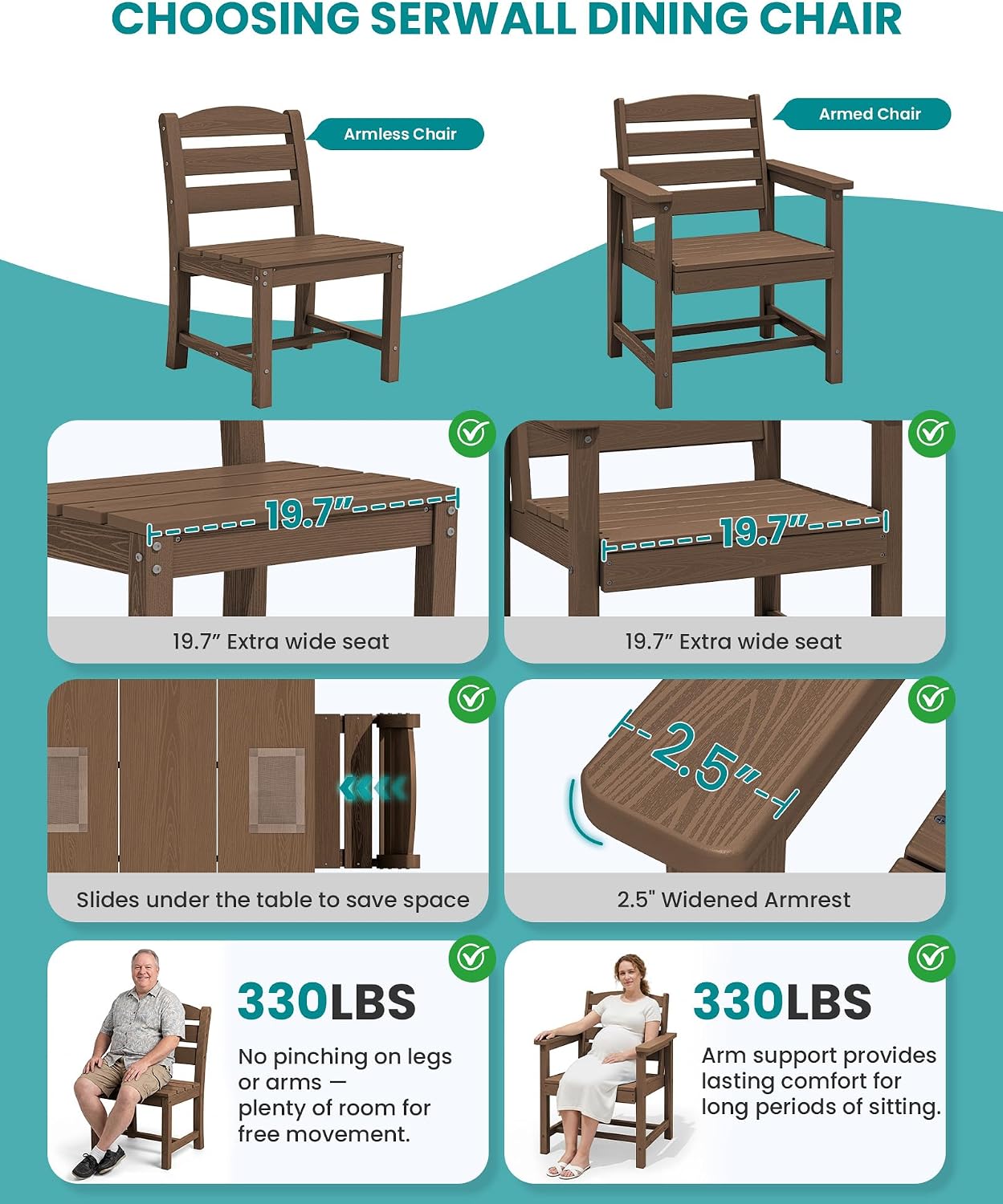 Thumbnail 6 de SERWALL Patio Dining Set in HDPE