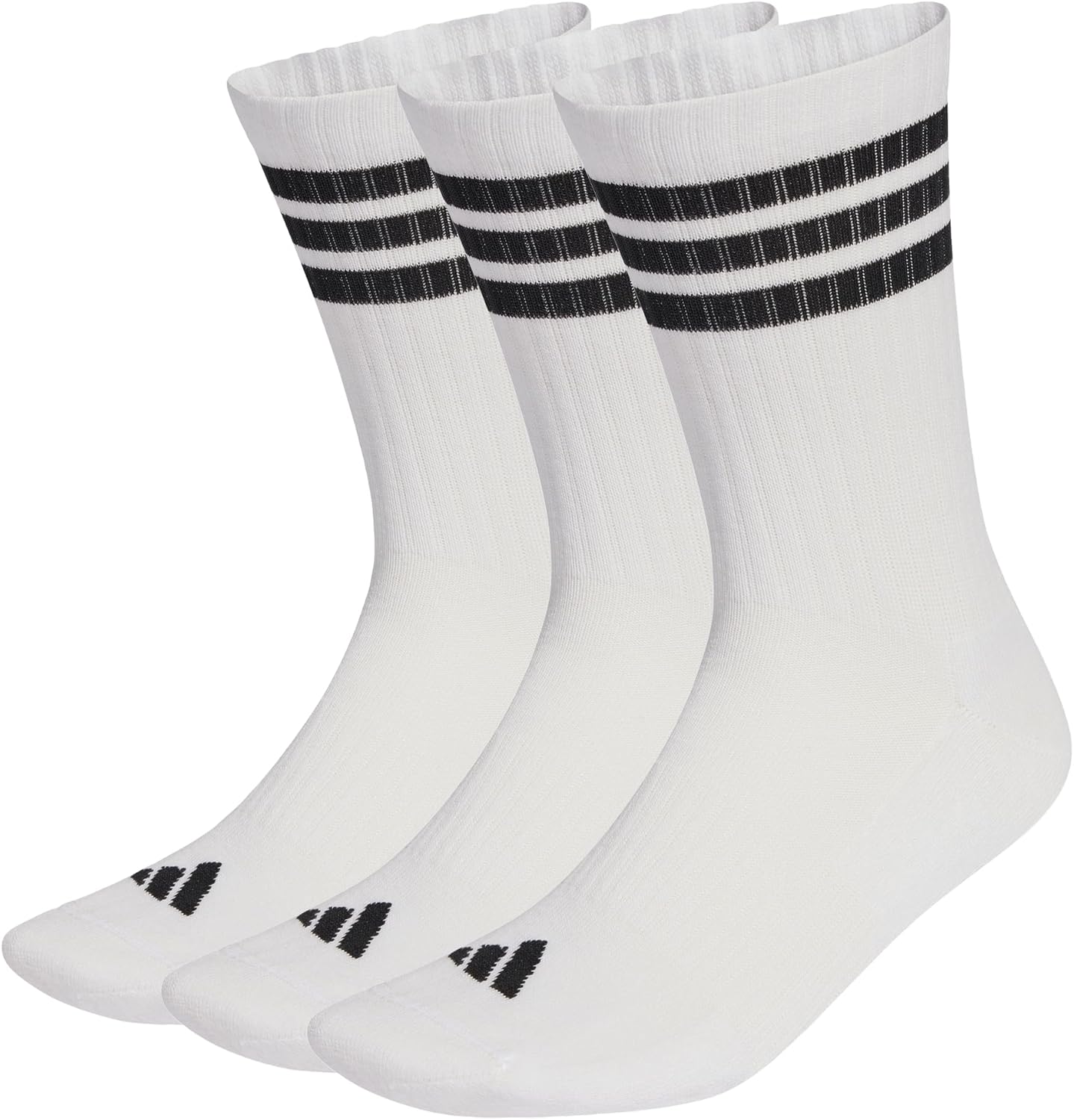 Thumbnail 4 de adidas 3STRIPES CUSHIONED Crew Socks (pack de 3) unisex, blanco/negro/negro, 40-42