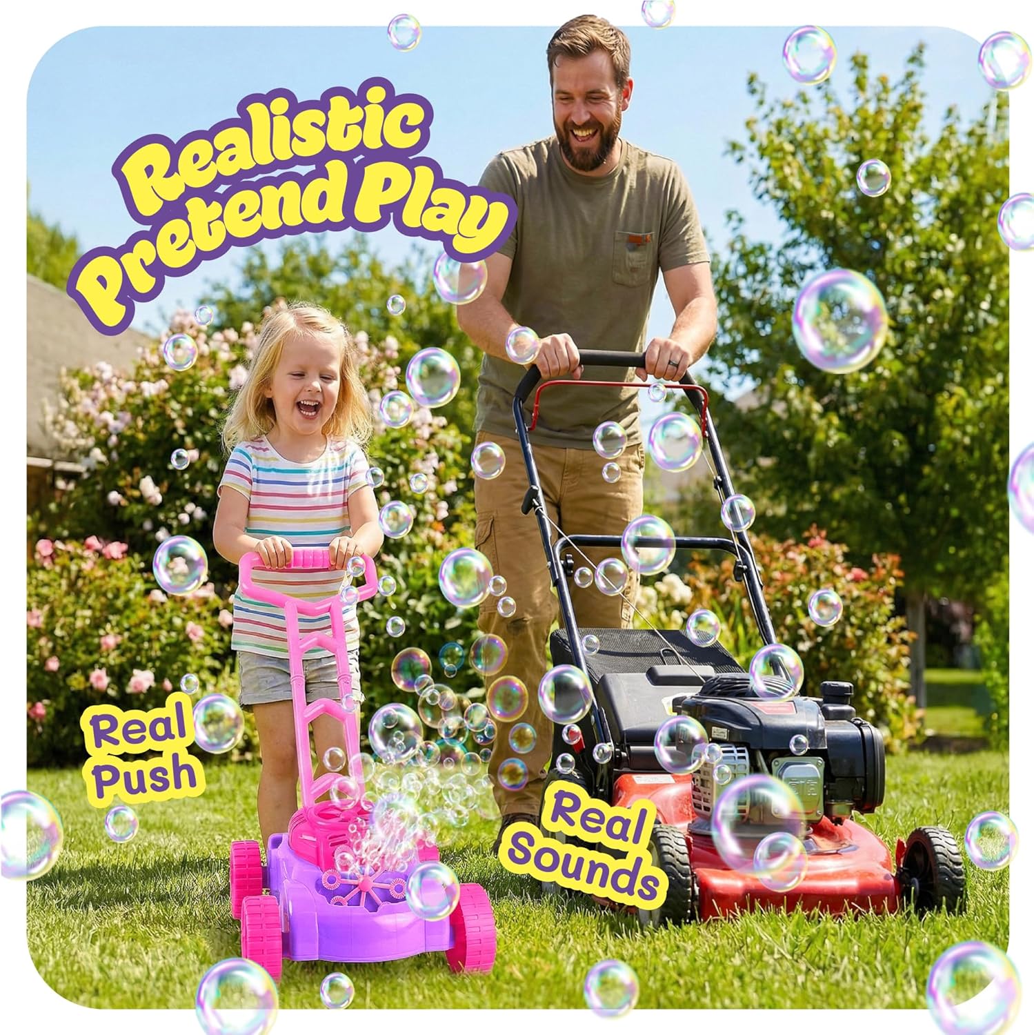 Thumbnail 4 de ArtCreativity Bubble Lawn Mower 18"