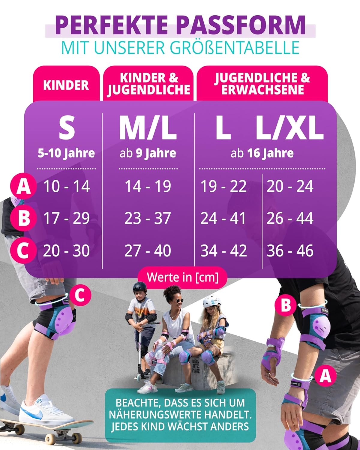 Thumbnail 4 de SKATEWIZ Knieschoner Kinder M/L Blau Violett