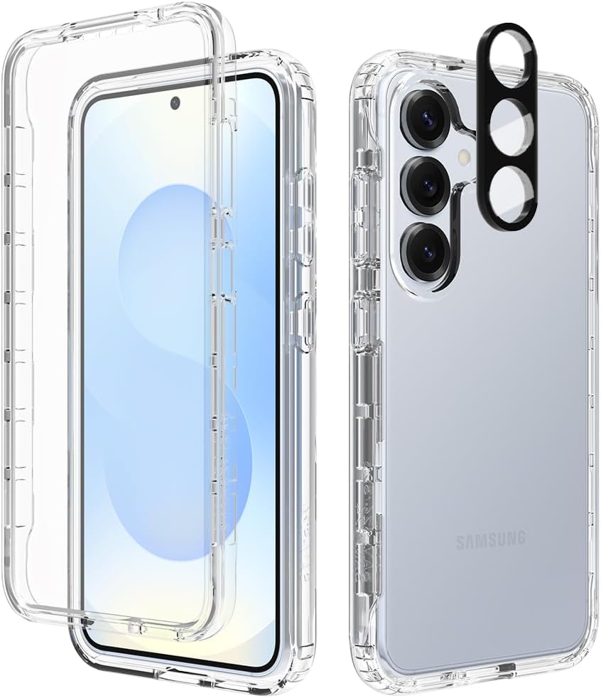 Thumbnail 6 de Leedia Coque de protection complète transparente pour Samsung Galaxy S24 FE 6,65" – 360° anti-chocs avec film d’écran intégré