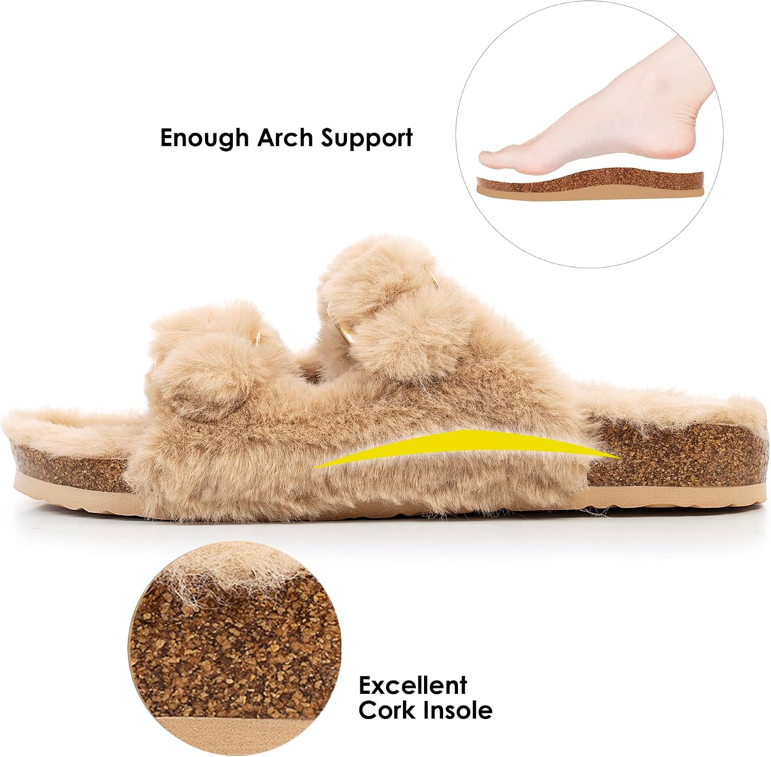 Detalle 2 de FITORY Women's Slippers with Faux Fur
