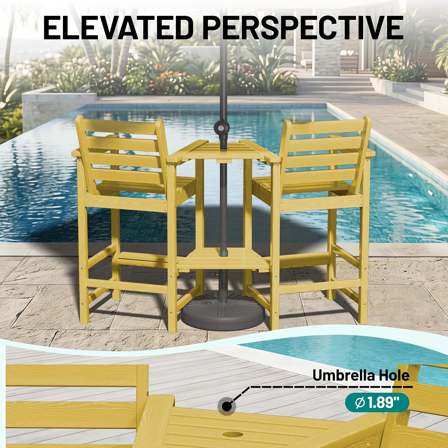 Detalle de PLUUV Adirondack Chairs in HDPE