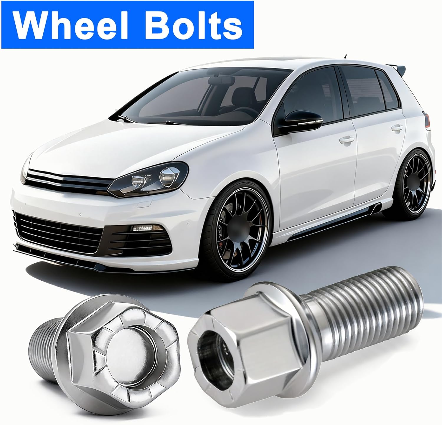Thumbnail 6 de ERMWALR Wheel Bolts M14 x 1.5 – 27mm Thread, 17mm Hex, 20-Piece Set for Audi/ VW Alloy Wheels