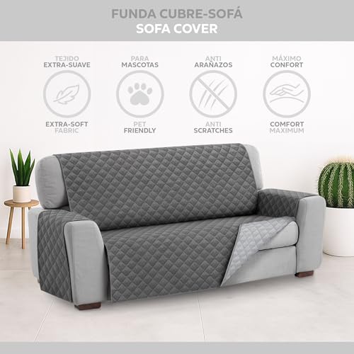 Thumbnail 1 de Textilhome Funda Cubre Sofá Malu 3 Plazas 🛋️ Resistente y Reversible