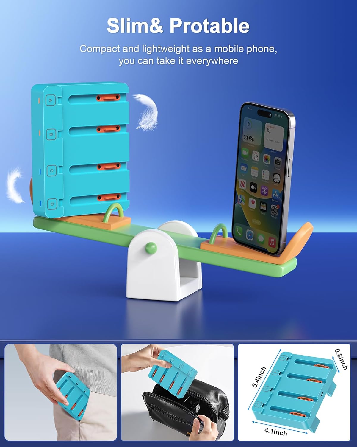 Thumbnail 4 de Dock de charge magnétique horizontale Both Switch 2/1 pour manettes Joy-Con, avec LED de statut