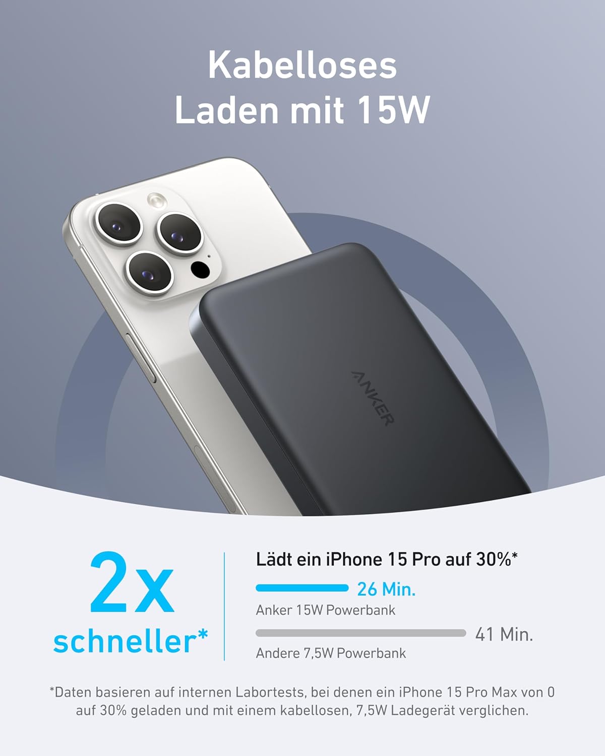 Thumbnail 2 de Anker MagGo Powerbank Slim 10000mAh für iPhone 14–17