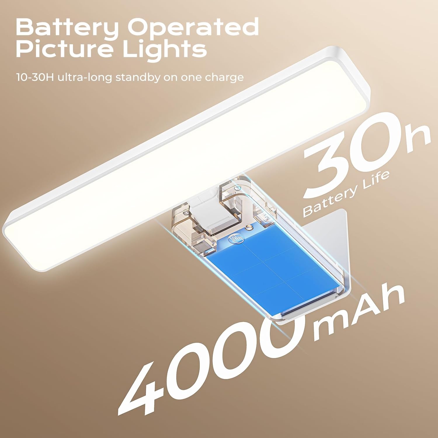 Thumbnail 3 de Picture Light for Wall battery-operated cordless dartboard & artwork lights (2-pack) with remote